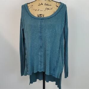 Free People linen blend tunic sweater sz S